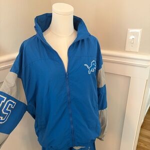 NFL Detroit Lions Full Zip Windbreaker Jacket